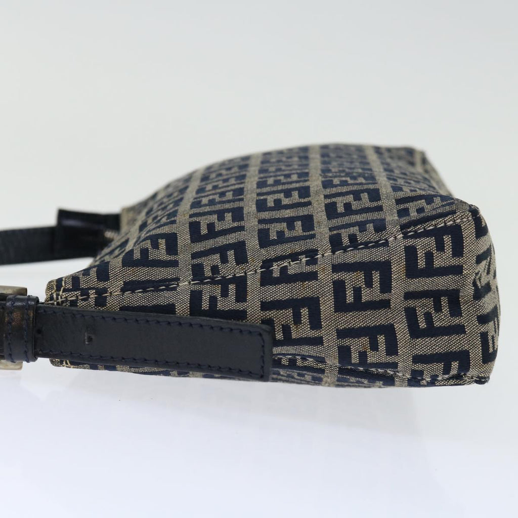 FENDI Zucchino Canvas Hand Bag Navyyk11547