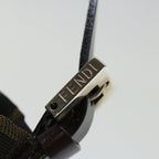 FENDI Zucca Canvas Hand Bag Brown Blackyk11574