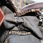 FENDI Zucca Canvas Hand Bag Brown Blackyk11574