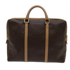 CELINE Macadam Canvas Hand Bag PVC Brown Auth yk11600