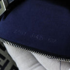 FENDI Zucchino Canvas Mamma Baguette Shoulder Bag Navyyk11630