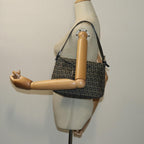 FENDI Zucchino Canvas Mamma Baguette Shoulder Bag Navyyk11630