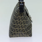 FENDI Zucchino Canvas Mamma Baguette Shoulder Bag Navyyk11630