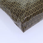 FENDI Zucchino Canvas Shoulder Bag Beigeyk11646