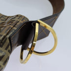 FENDI Zucchino Canvas Shoulder Bag Beigeyk11646