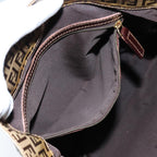 FENDI Zucchino Canvas Shoulder Bag Beigeyk11646
