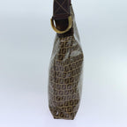 FENDI Zucchino Canvas Shoulder Bag Beigeyk11646