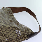 FENDI Zucchino Canvas Shoulder Bag Beigeyk11646