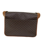 CELINE Macadam Canvas Shoulder Bag PVC Brown Auth yk11668