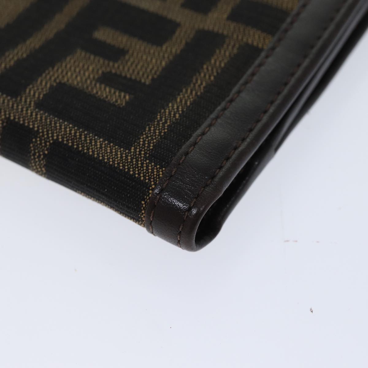 FENDI Zucca Canvas Wallet Black Brownyk11705