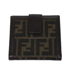 FENDI Zucca Canvas Wallet Black Brownyk11705