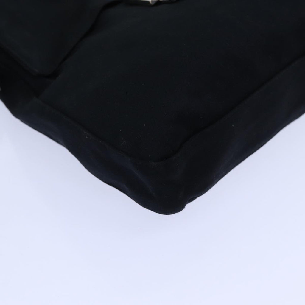 FENDI Mamma Baguette Shoulder Bag Nylon Blackyk11728