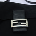 FENDI Mamma Baguette Shoulder Bag Nylon Blackyk11728