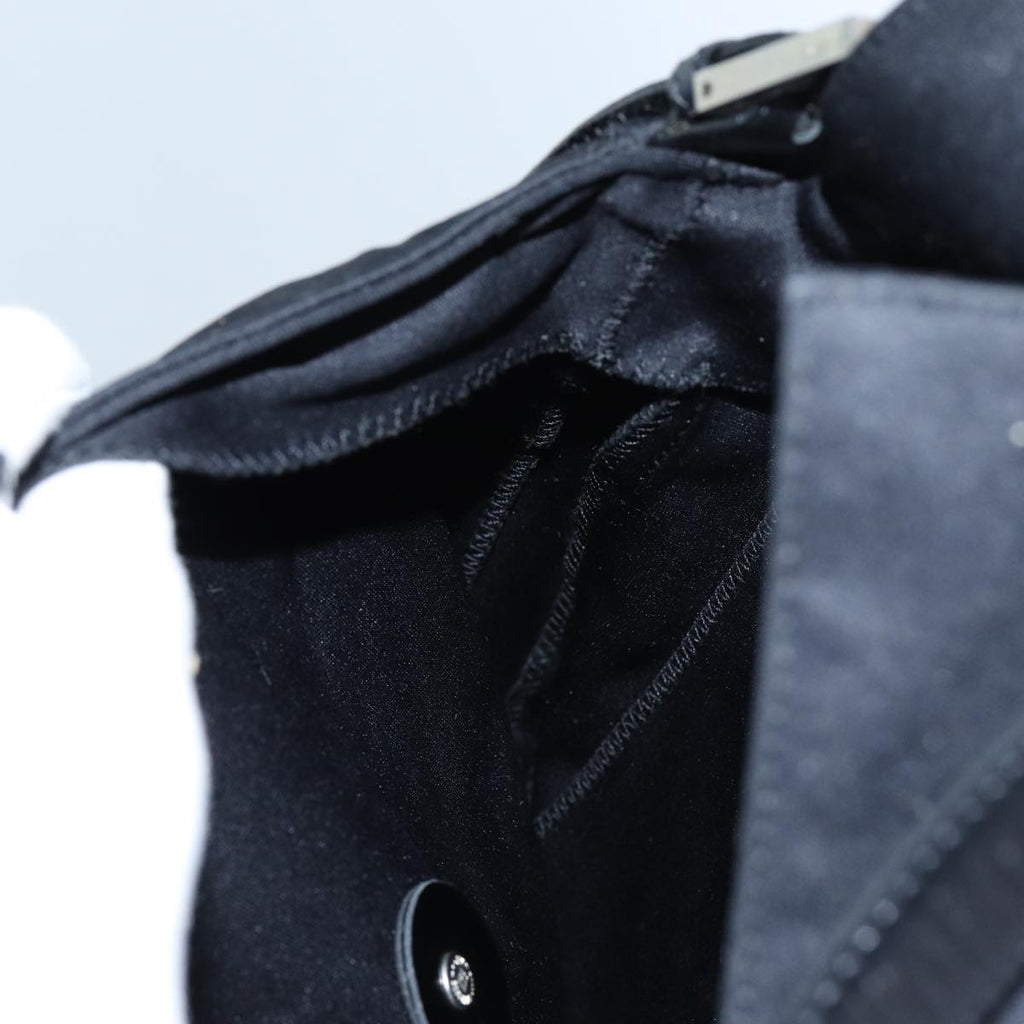 FENDI Mamma Baguette Shoulder Bag Nylon Blackyk11728