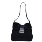 FENDI Mamma Baguette Shoulder Bag Nylon Blackyk11728