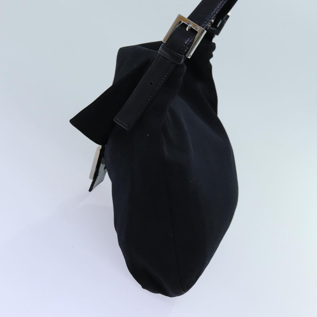 FENDI Mamma Baguette Shoulder Bag Nylon Blackyk11728