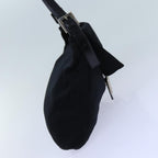 FENDI Mamma Baguette Shoulder Bag Nylon Blackyk11728
