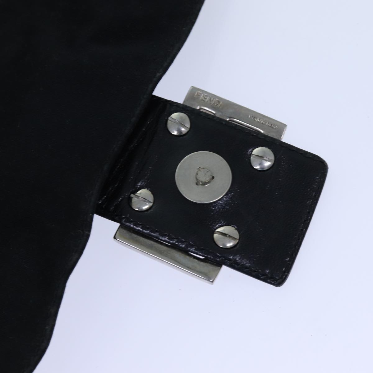 FENDI Mamma Baguette Shoulder Bag Nylon Blackyk11760