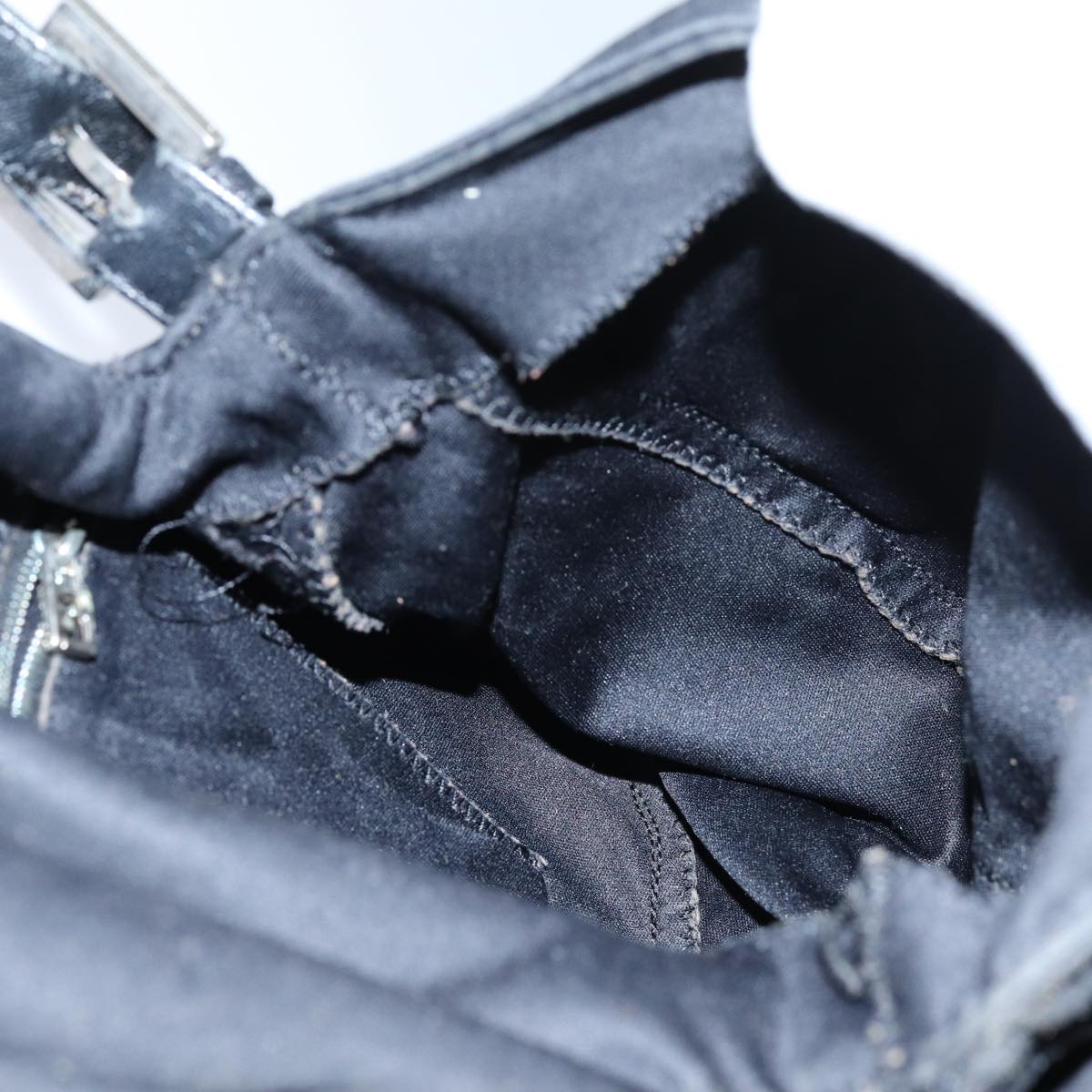 FENDI Mamma Baguette Shoulder Bag Nylon Blackyk11760