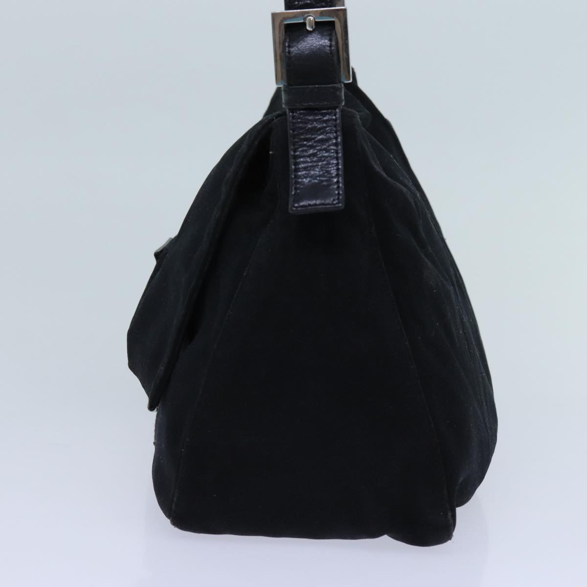 FENDI Mamma Baguette Shoulder Bag Nylon Blackyk11760