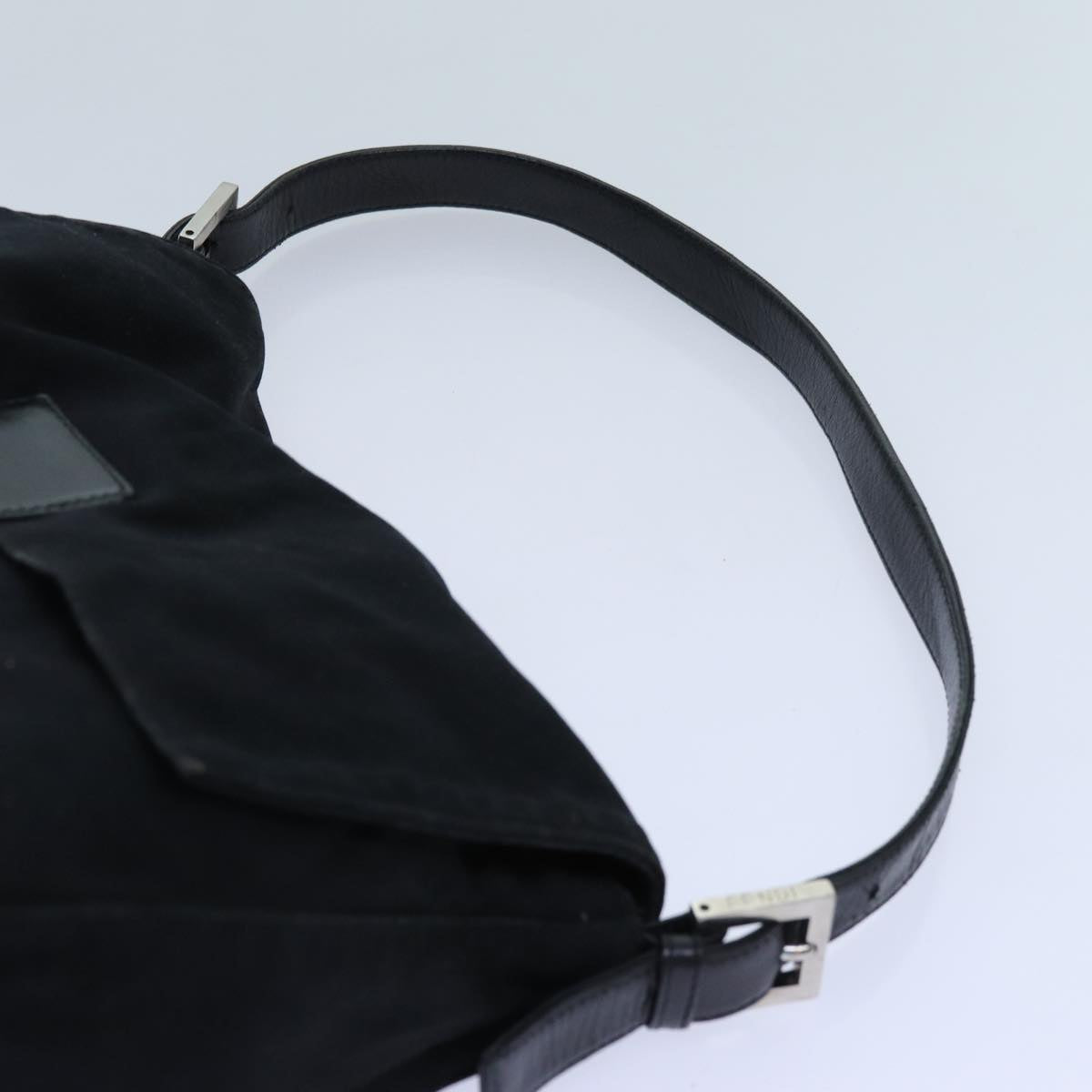 FENDI Mamma Baguette Shoulder Bag Nylon Blackyk11760