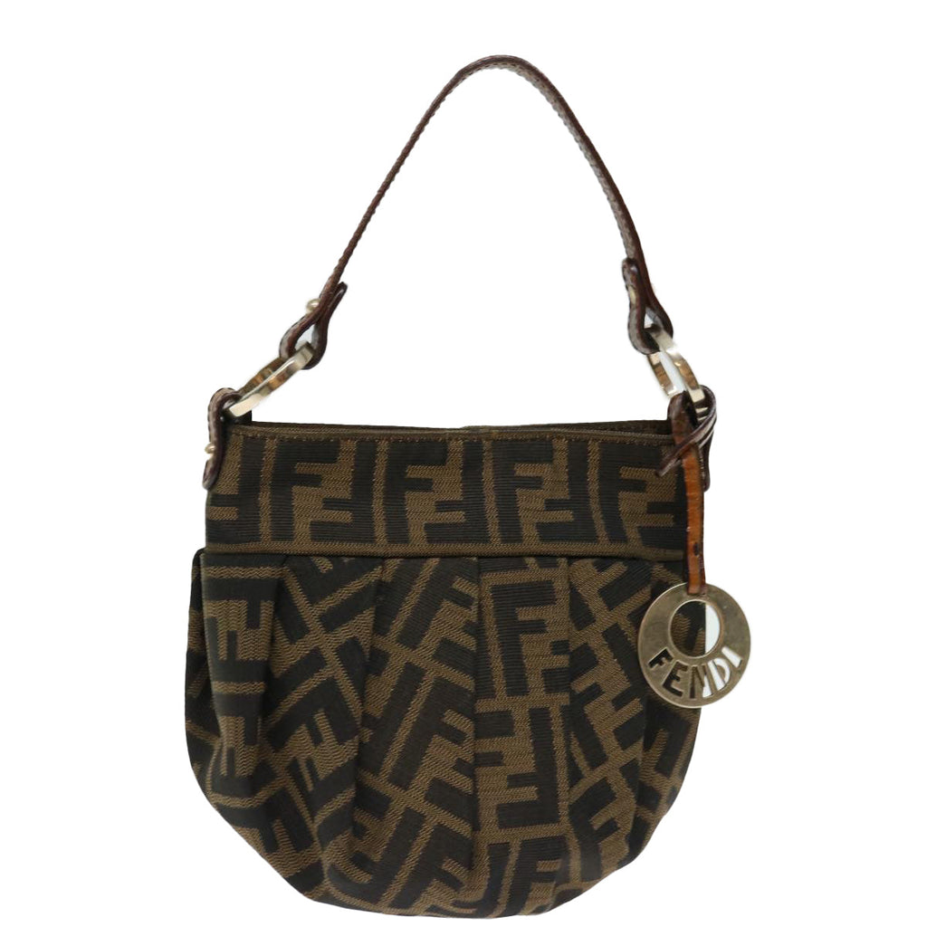FENDI Zucca Canvas mini Hand Bag Brownyk11776