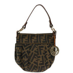 FENDI Zucca Canvas mini Hand Bag Brownyk11776