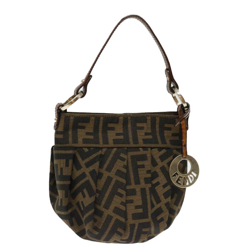 FENDI Zucca Canvas mini Hand Bag Brownyk11776