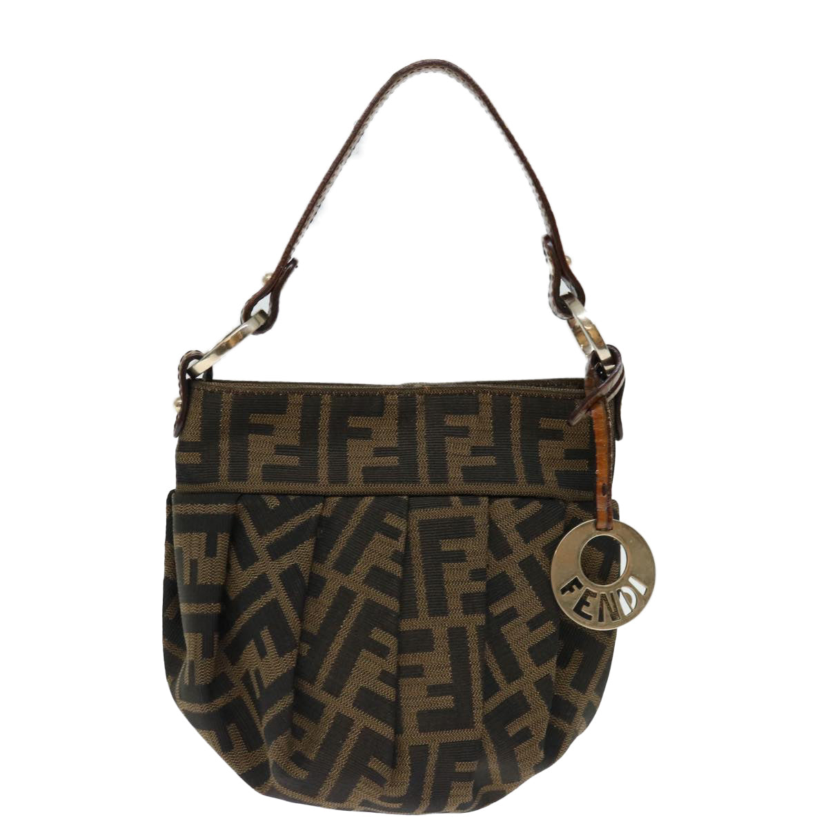 FENDI Zucca Canvas mini Hand Bag Brownyk11776