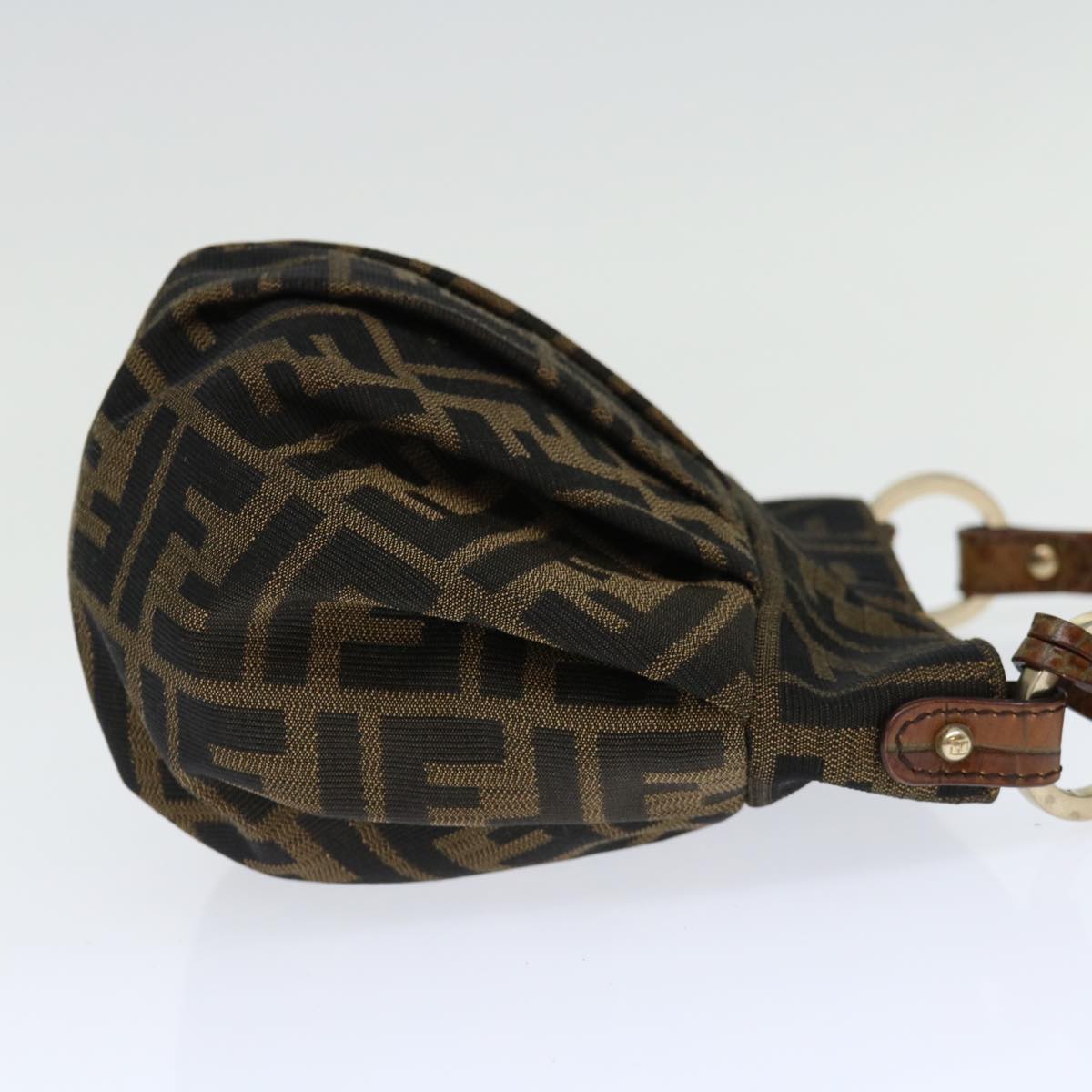 FENDI Zucca Canvas mini Hand Bag Brownyk11776