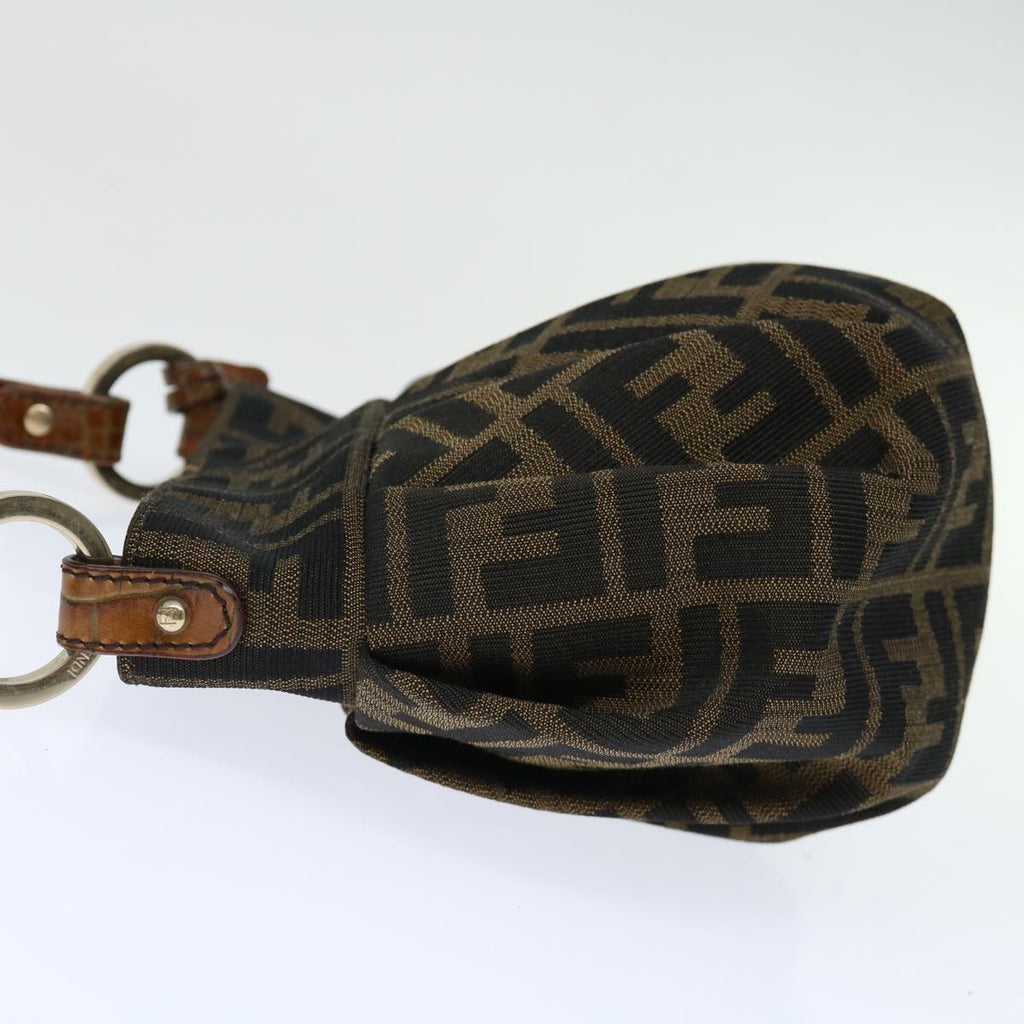 FENDI Zucca Canvas mini Hand Bag Brownyk11776
