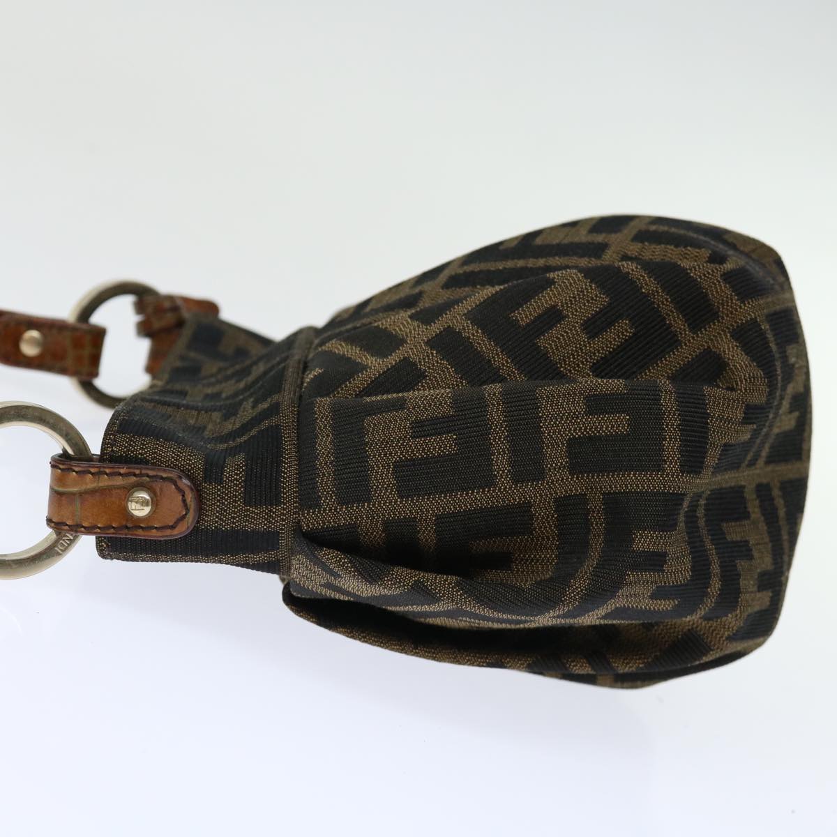 FENDI Zucca Canvas mini Hand Bag Brownyk11776