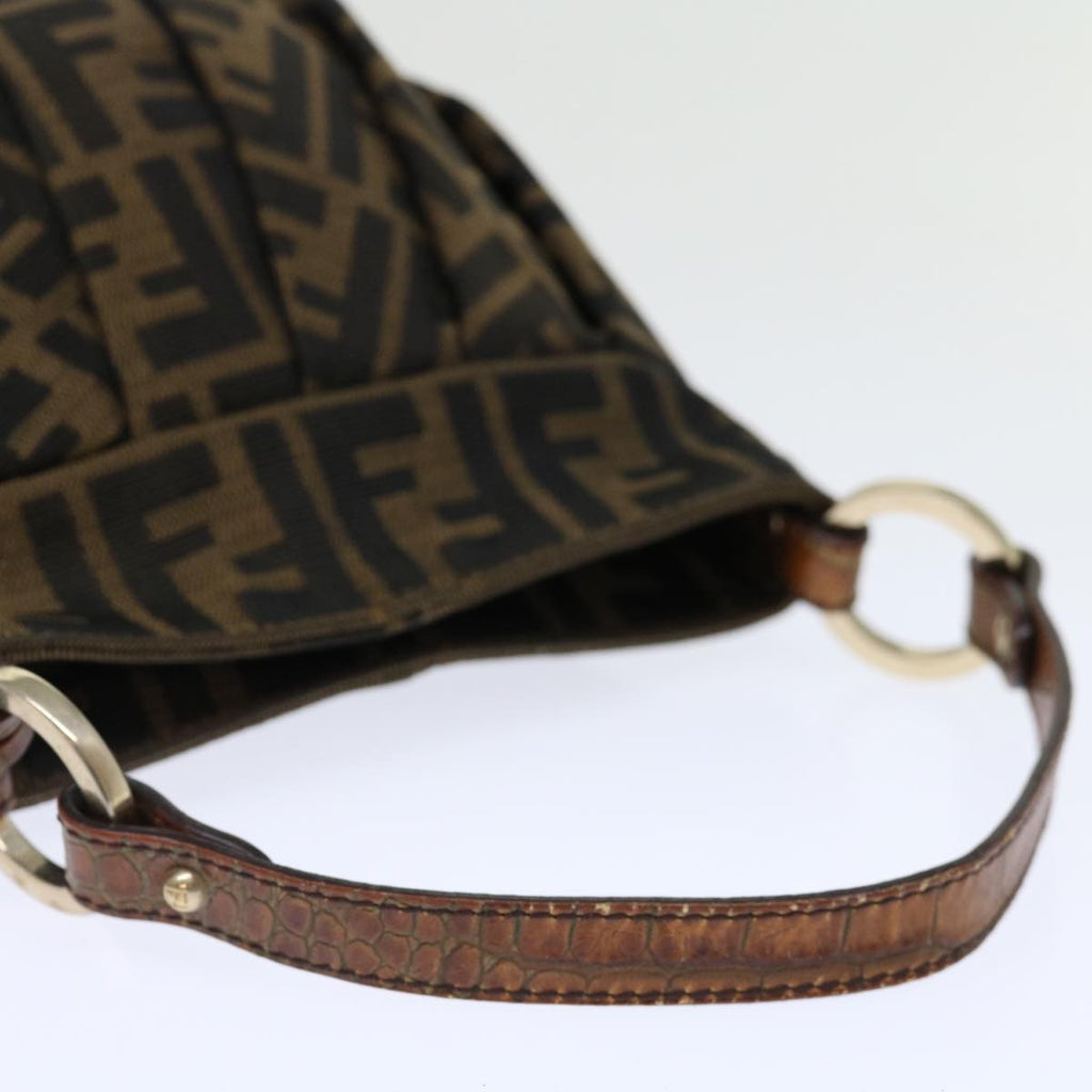 FENDI Zucca Canvas mini Hand Bag Brownyk11776