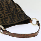 FENDI Zucca Canvas mini Hand Bag Brownyk11776