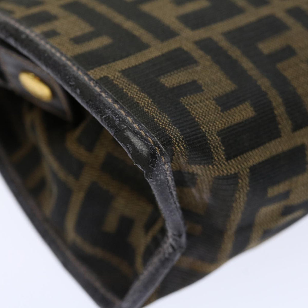 FENDI Zucca Canvas Clutch Bag Brownyk11782