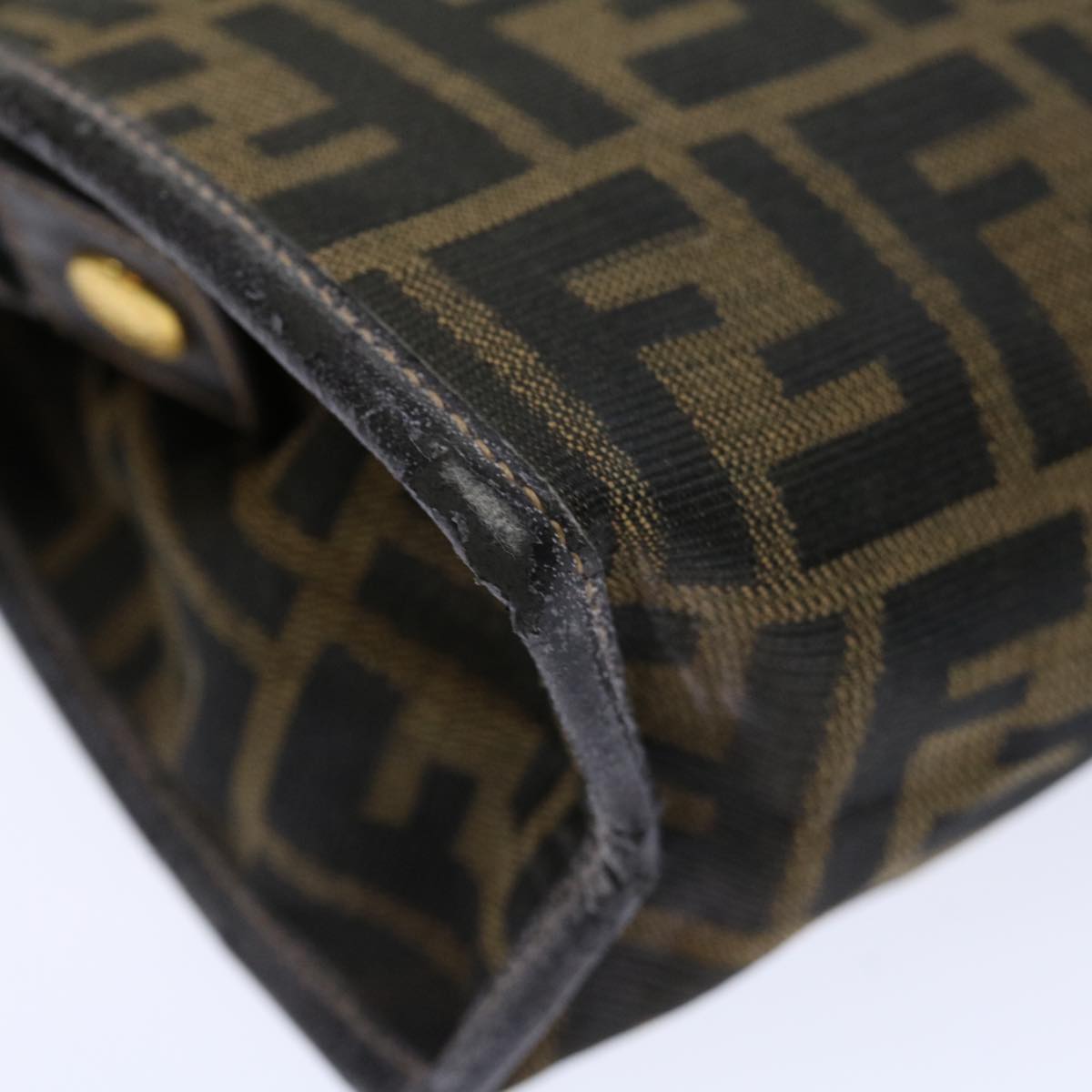 FENDI Zucca Canvas Clutch Bag Brownyk11782