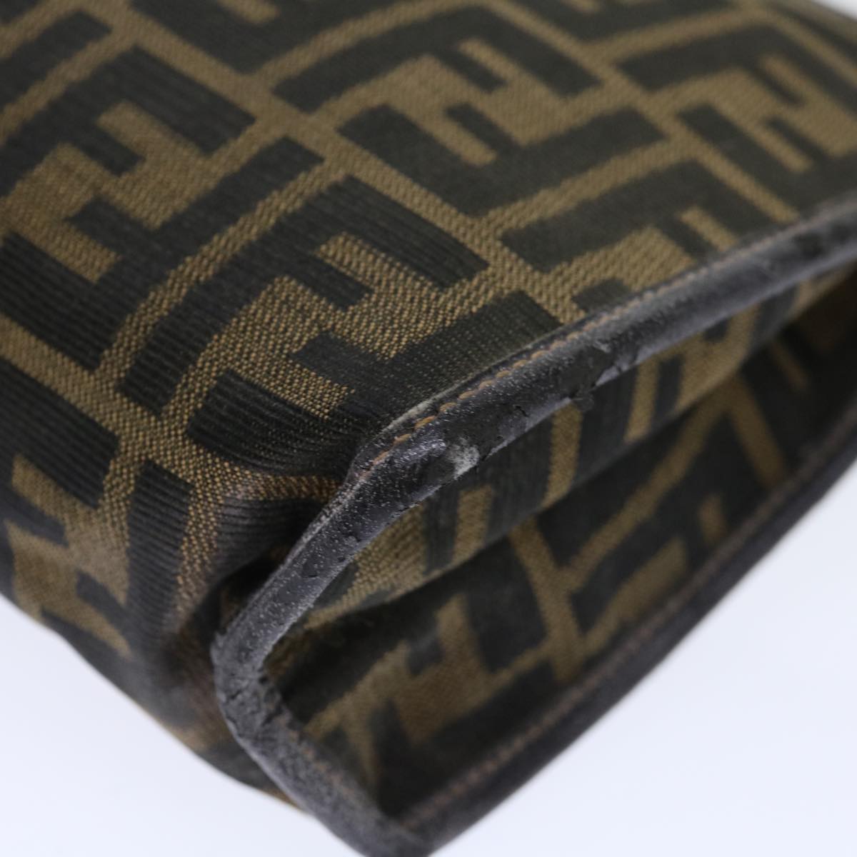 FENDI Zucca Canvas Clutch Bag Brownyk11782