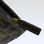 FENDI Zucca Canvas Clutch Bag Brownyk11782