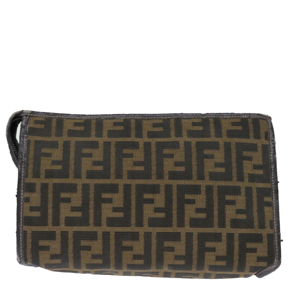 FENDI Zucca Canvas Clutch Bag Brownyk11782