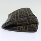 FENDI Zucca Canvas Clutch Bag Brownyk11782