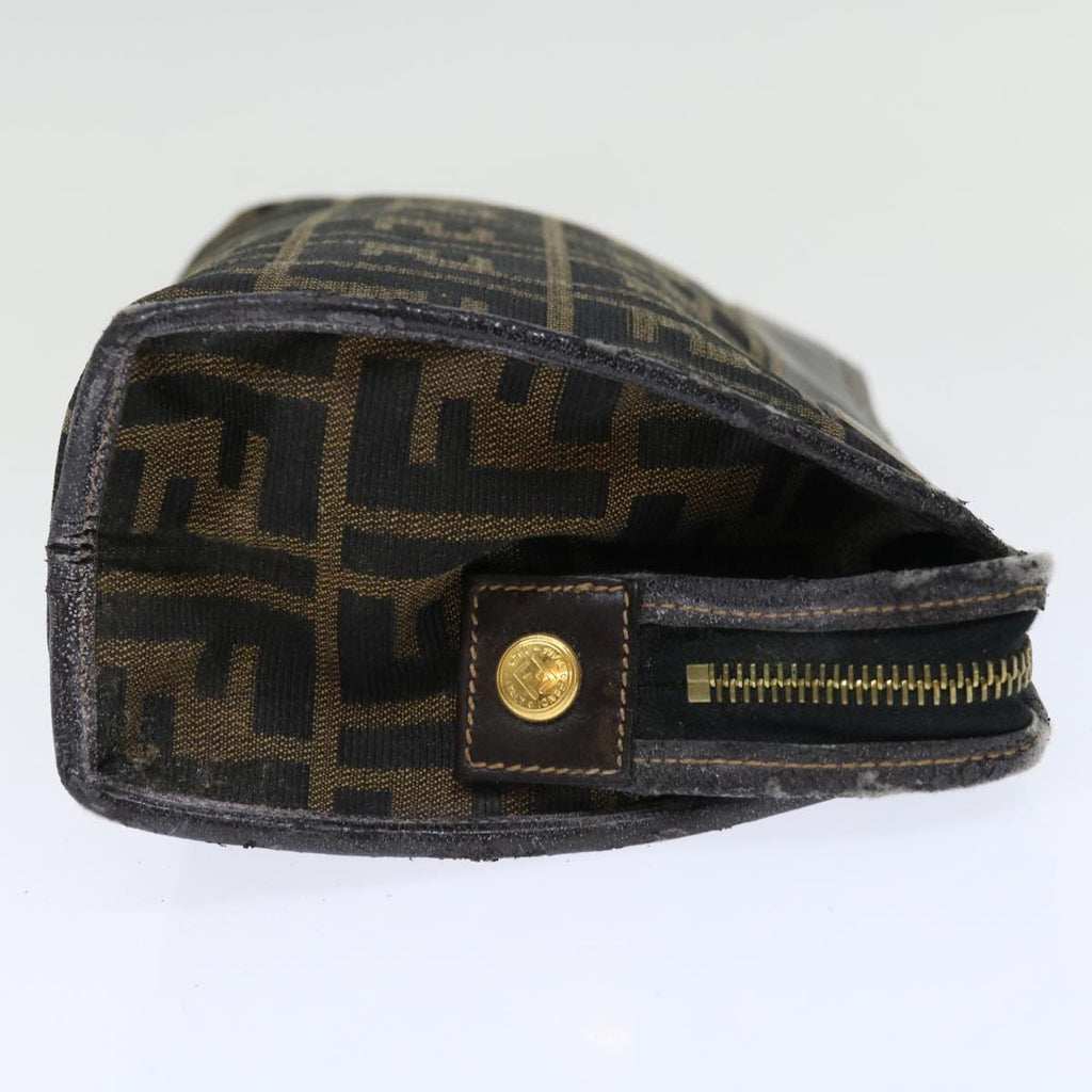FENDI Zucca Canvas Clutch Bag Brownyk11782
