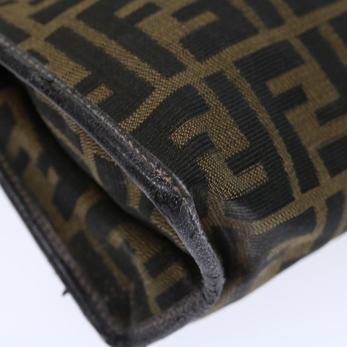 FENDI Zucca Canvas Clutch Bag Brownyk11782