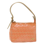 FENDI Zucchino Canvas Accessory Pouch Coated Canvas Orangeyk11786