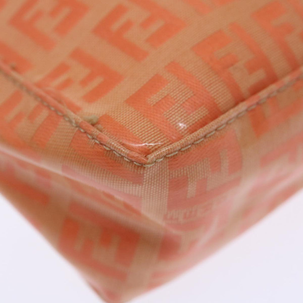 FENDI Zucchino Canvas Accessory Pouch Coated Canvas Orangeyk11786