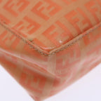 FENDI Zucchino Canvas Accessory Pouch Coated Canvas Orangeyk11786