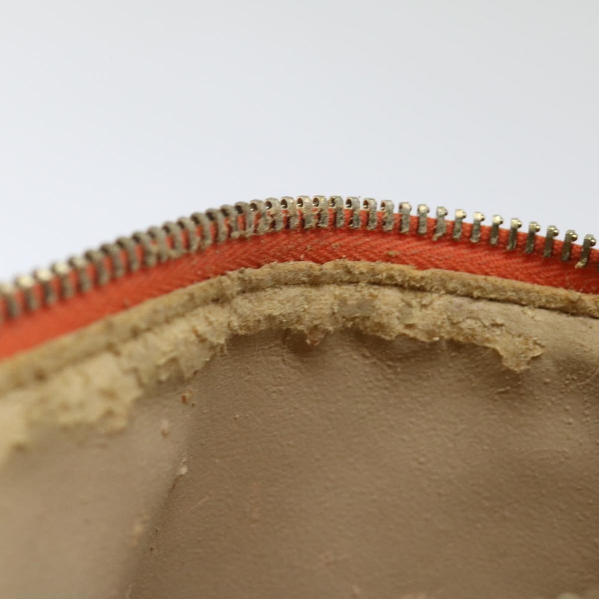 FENDI Zucchino Canvas Accessory Pouch Coated Canvas Orangeyk11786