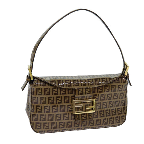 FENDI Zucchino Canvas Mamma Baguette Shoulder Bag Beigeyk11816