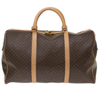 CELINE Macadam Canvas Boston Bag PVC Brown 11832