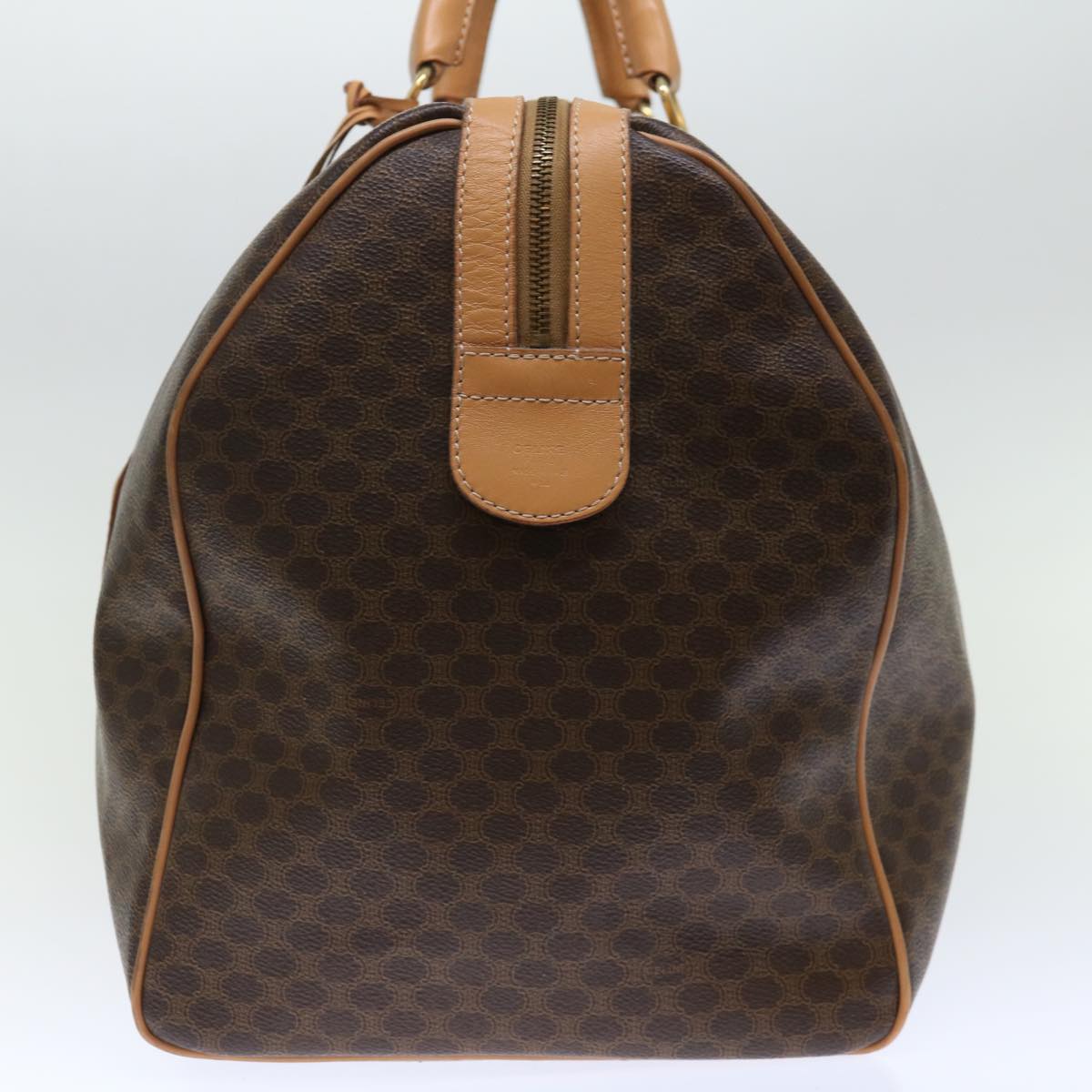 CELINE Macadam Canvas Boston Bag PVC Brown 11832