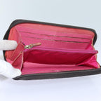 FENDI Zucca Canvas Long Wallet Black Brownyk11843